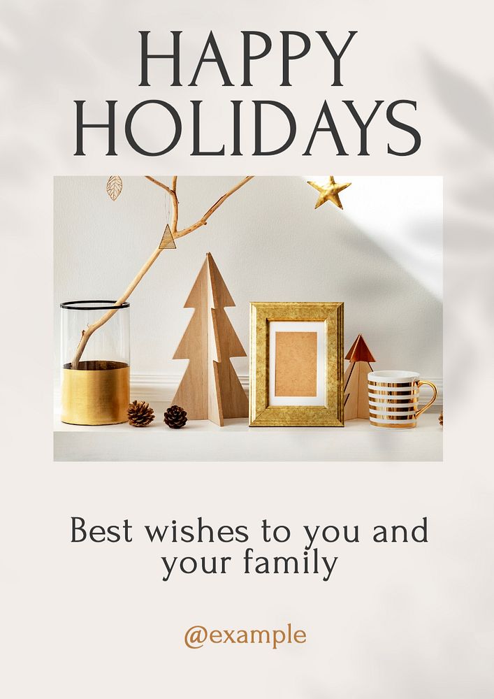 Happy holidays poster template