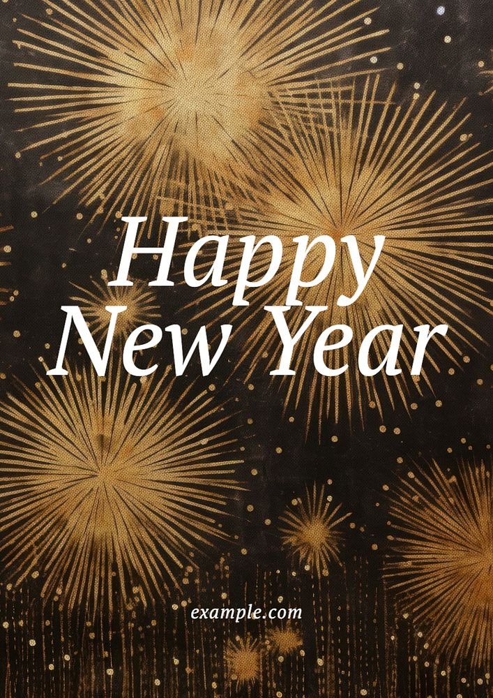 Happy New Year poster template