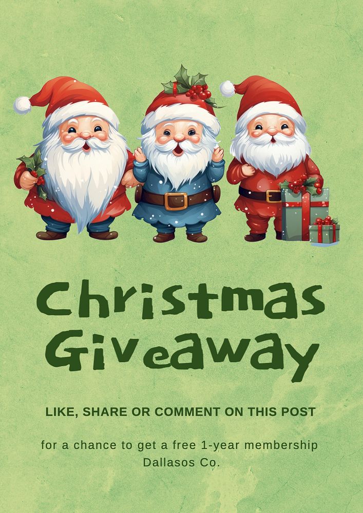 Christmas giveaway poster template