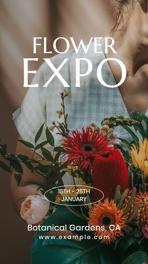 Flower expo Facebook story template