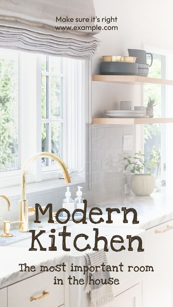 Kitchen design Facebook story template