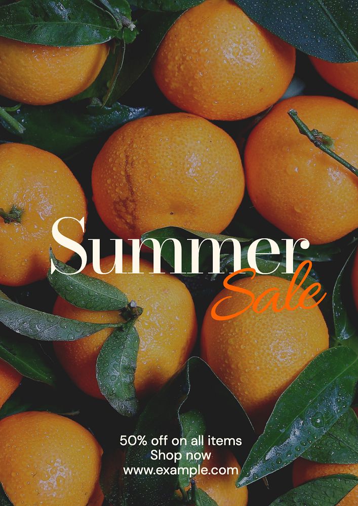 Summer Sale poster template