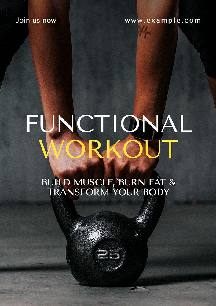 Functional workout poster template