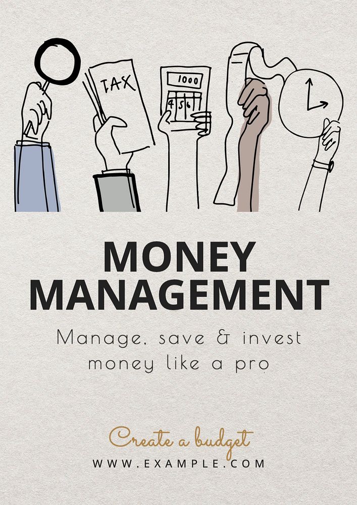 Money management poster template