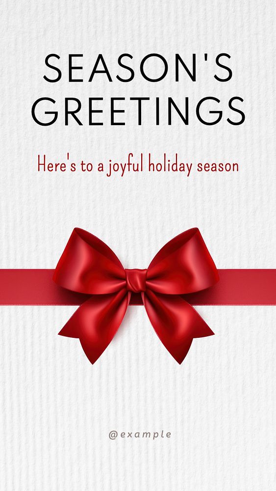 Season's greetings Facebook story template