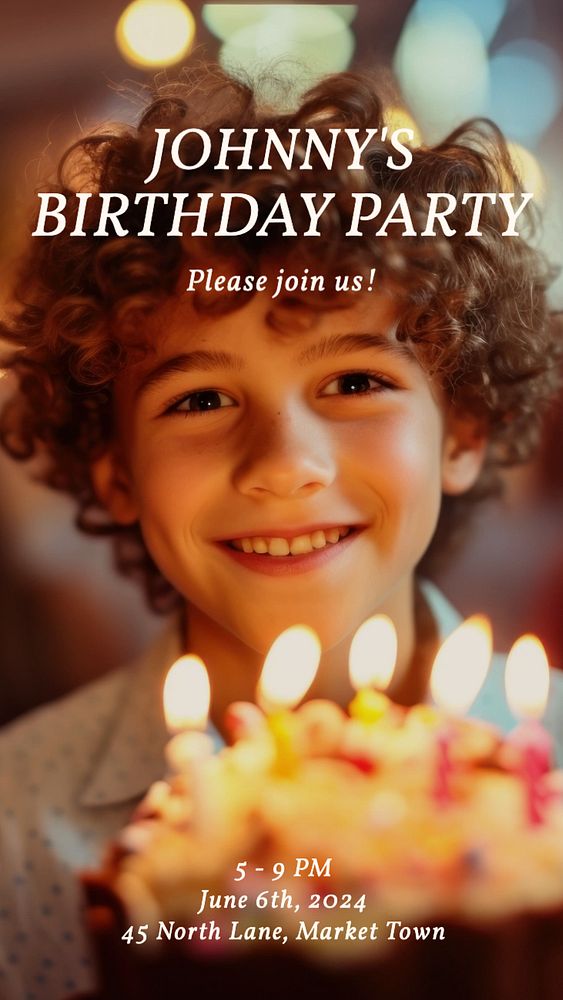 Birthday party Instagram story template