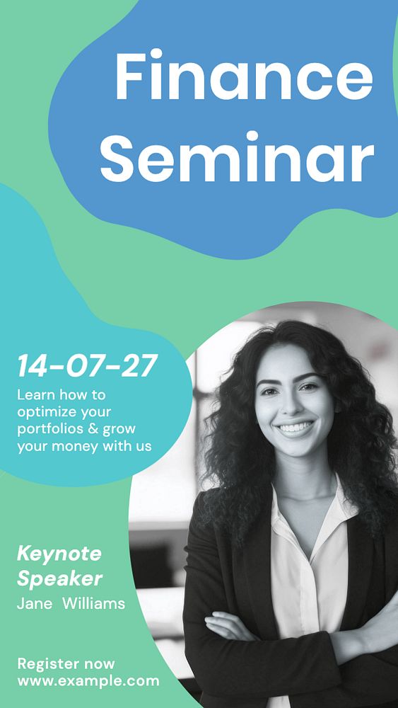 Finance seminar Instagram story template