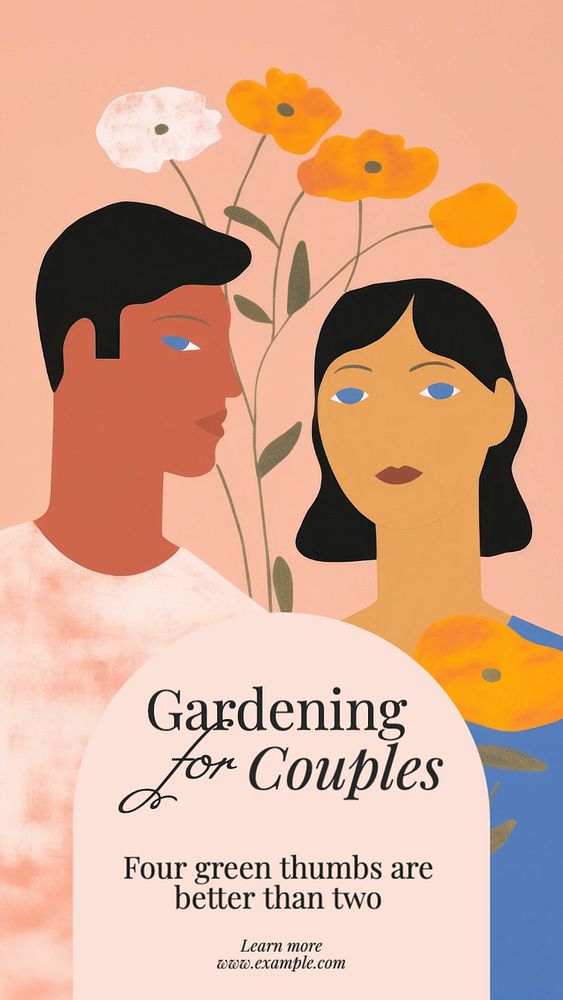 Gardening for couples Instagram story template