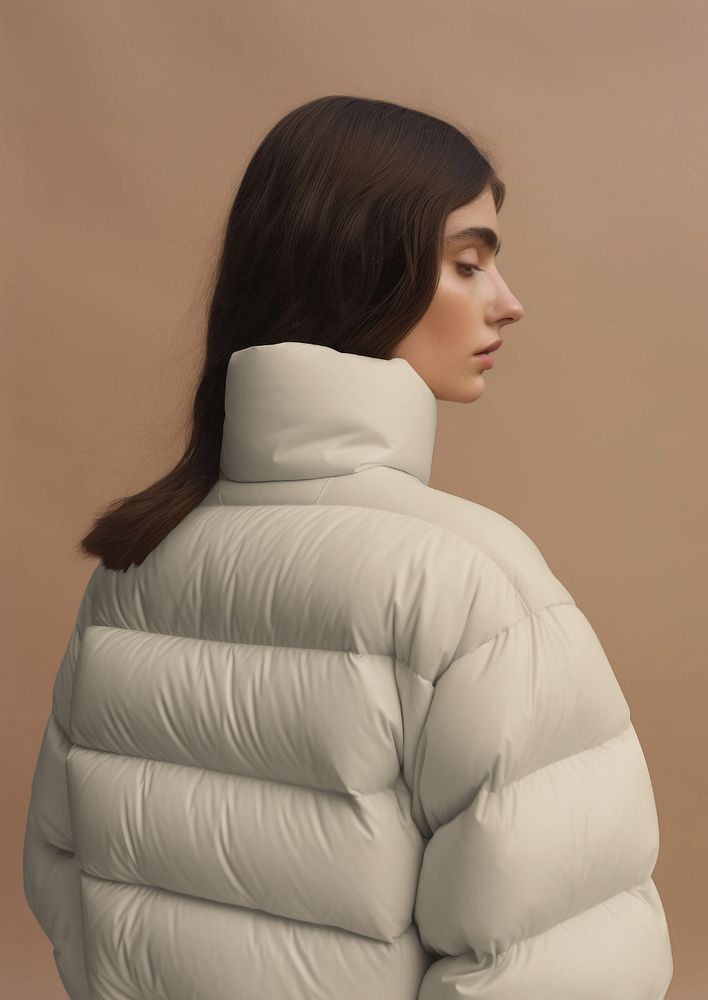 Puffer jacket editable mockup