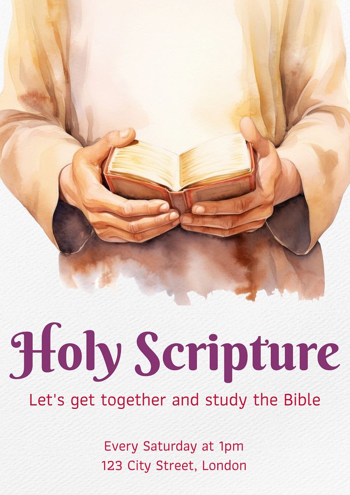 Bible study poster template