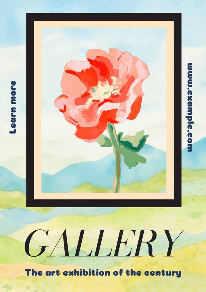 Art gallery poster template