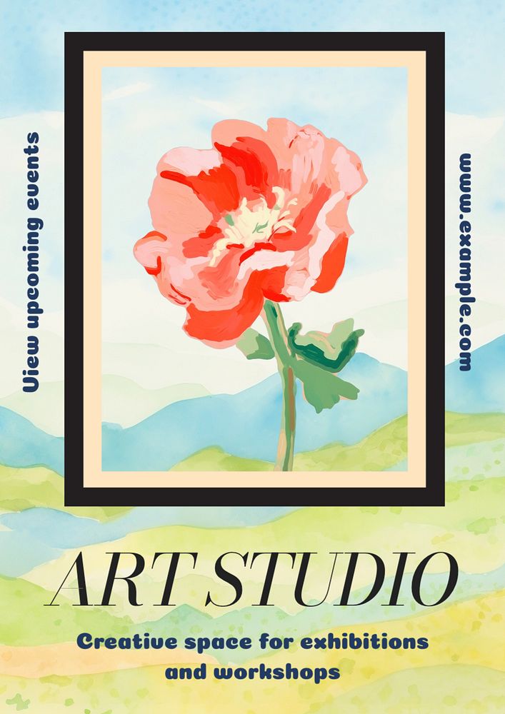 Art studio poster template