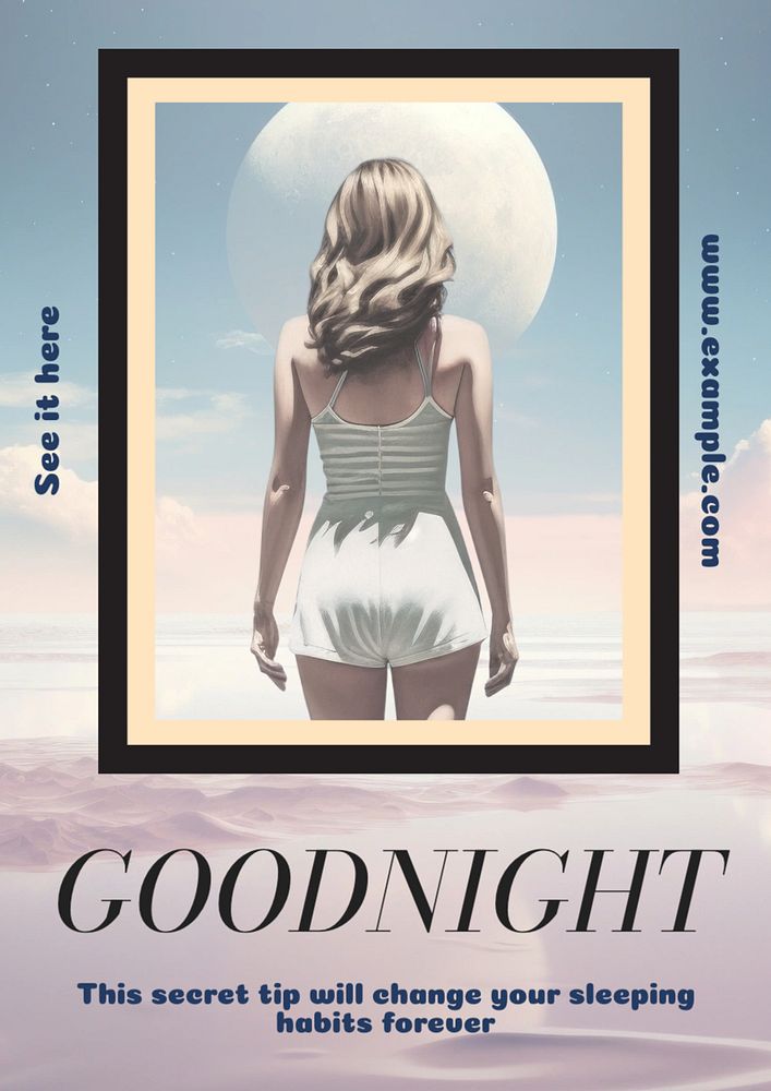 Good night poster template