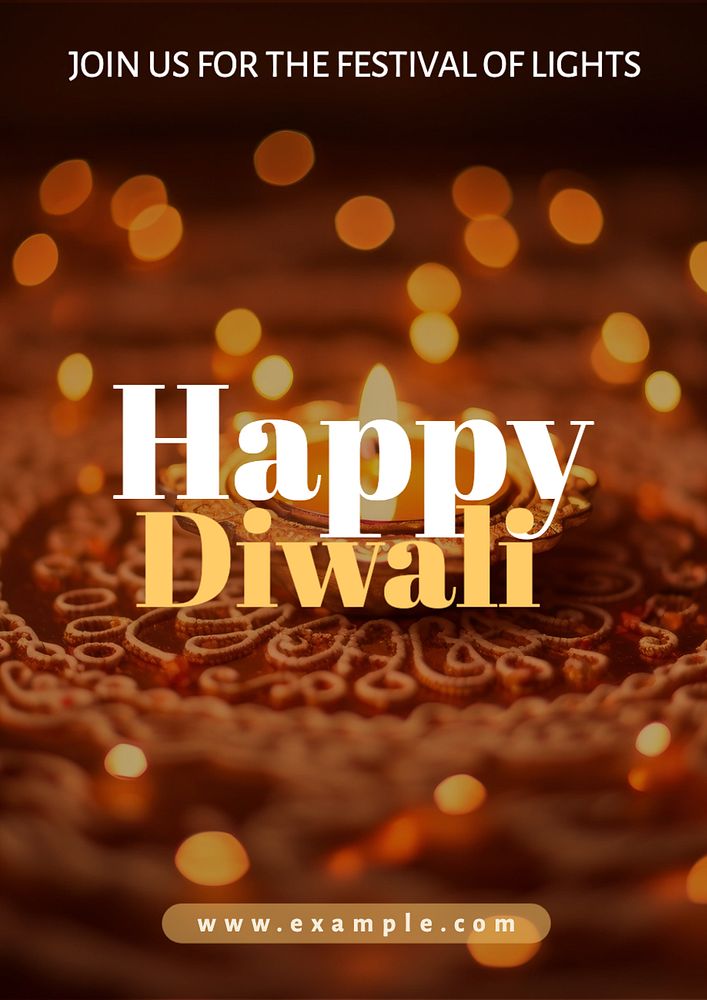 Happy Diwali poster template