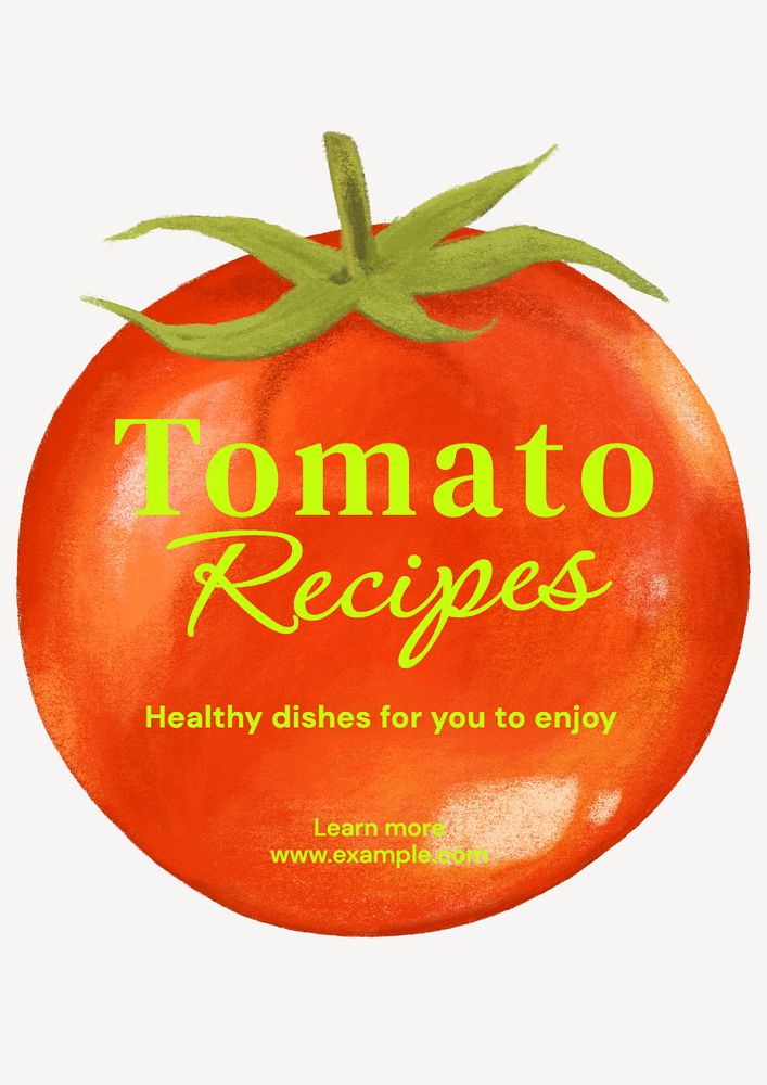 Tomato recipes poster template