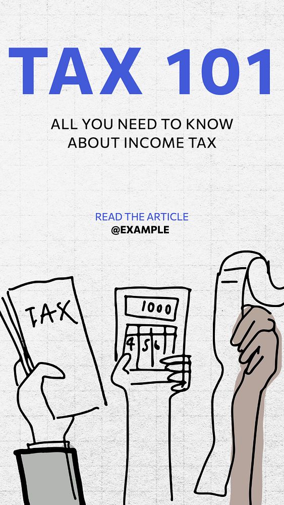 Income tax Facebook story template