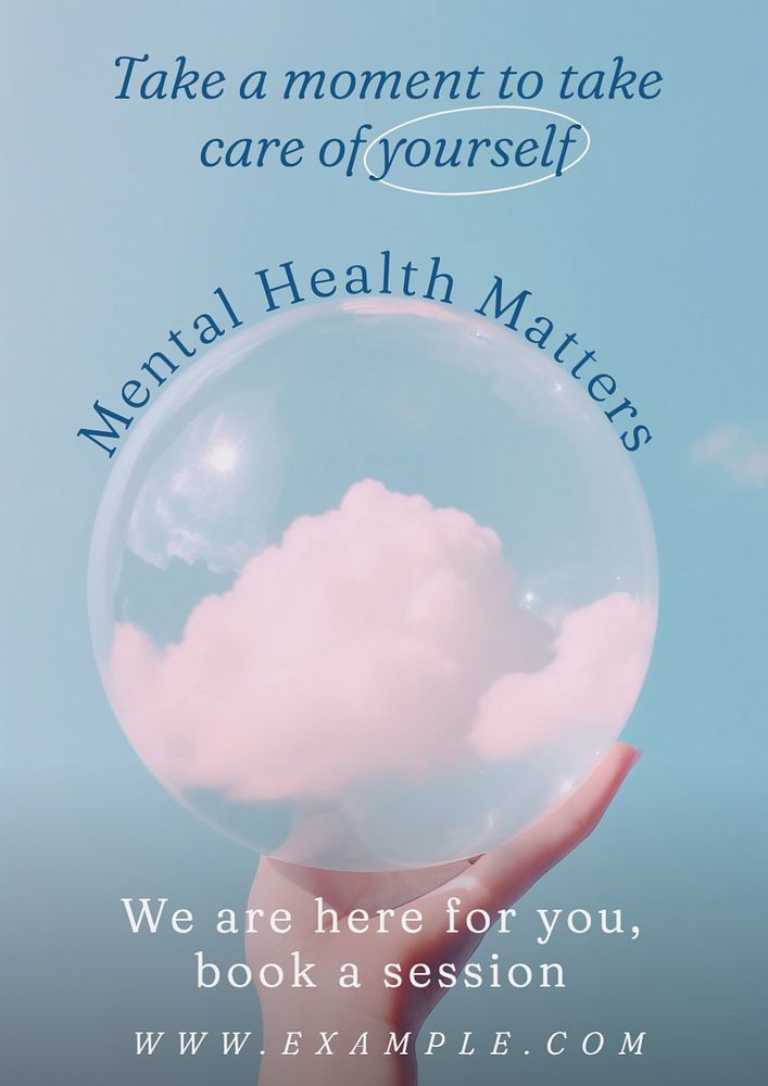 Mental health poster template