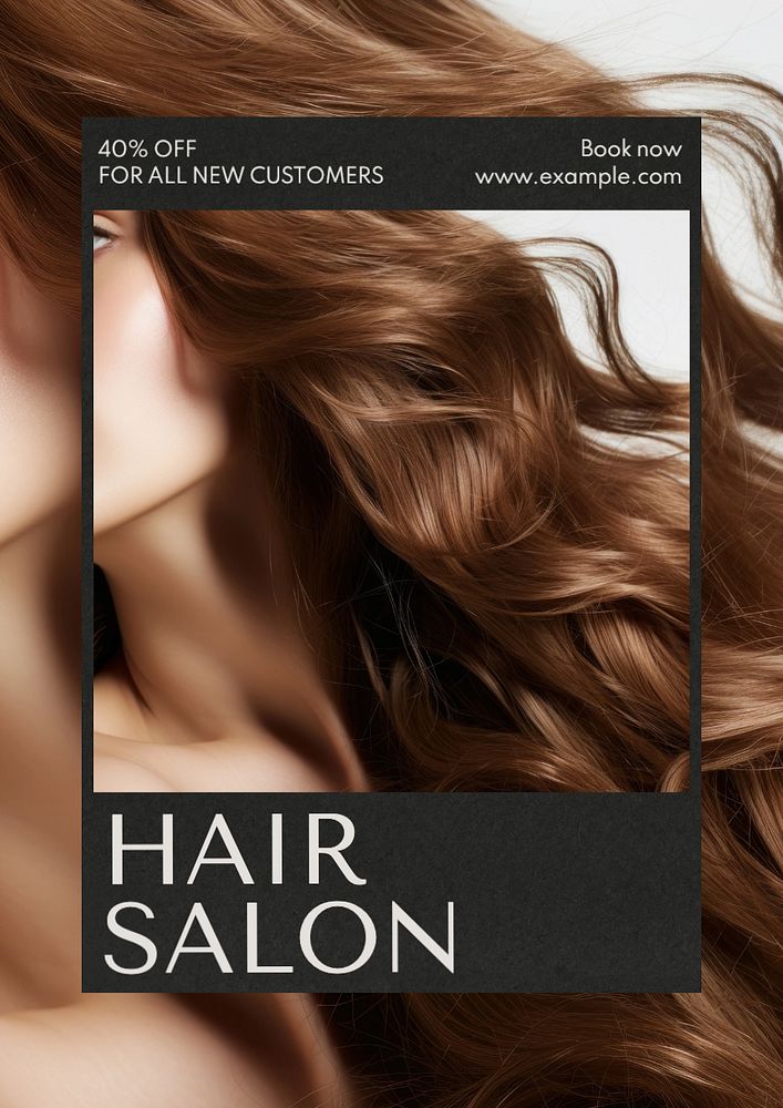 Hair salon poster template