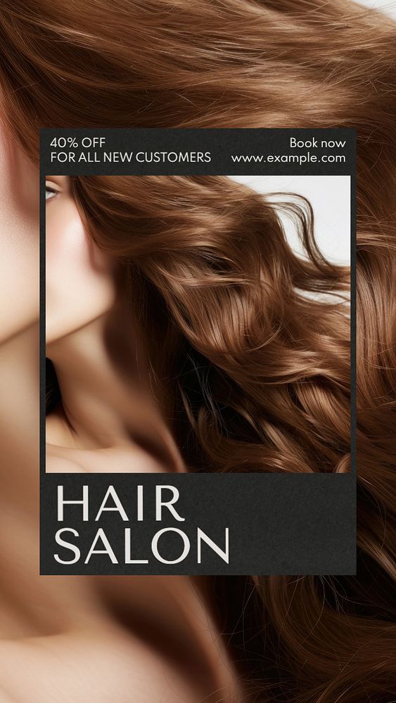 Hair salon Facebook story template