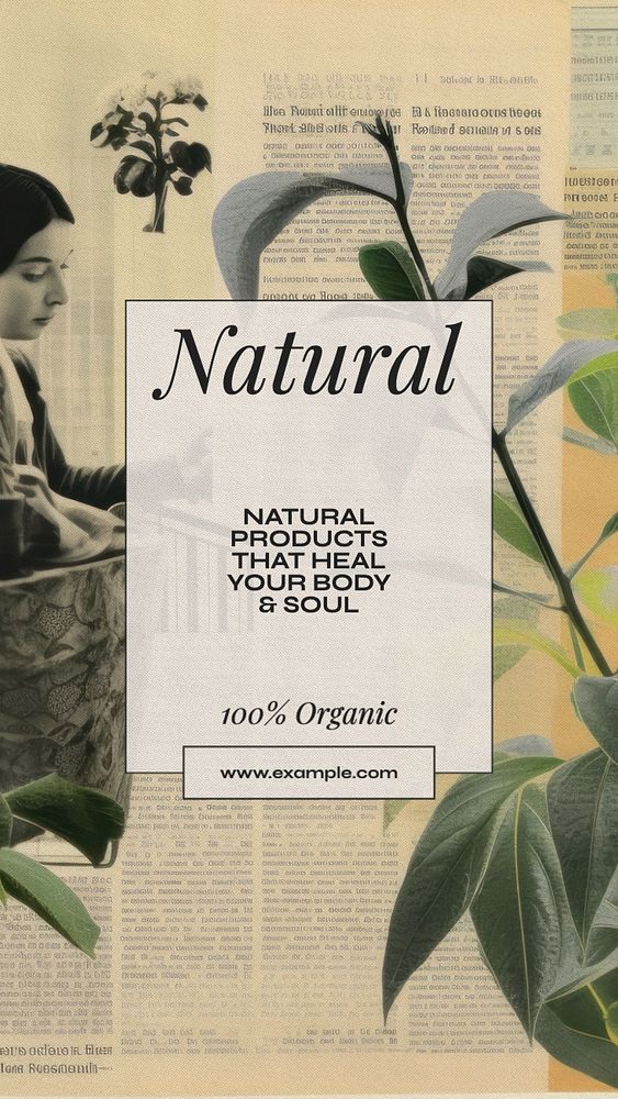 Natural products Facebook story template