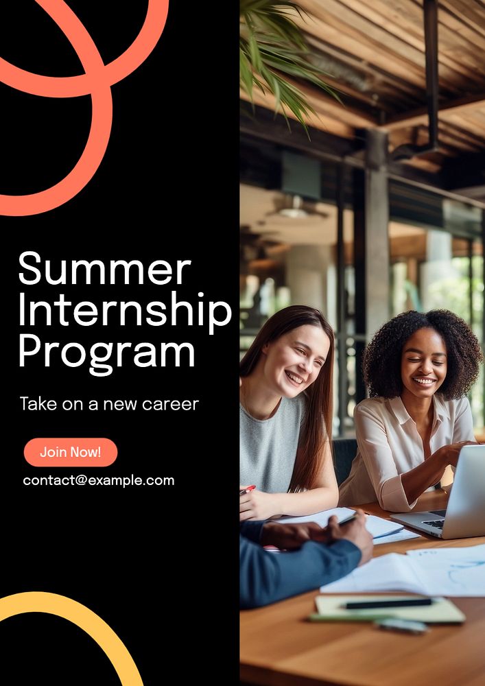 Summer Internship poster template