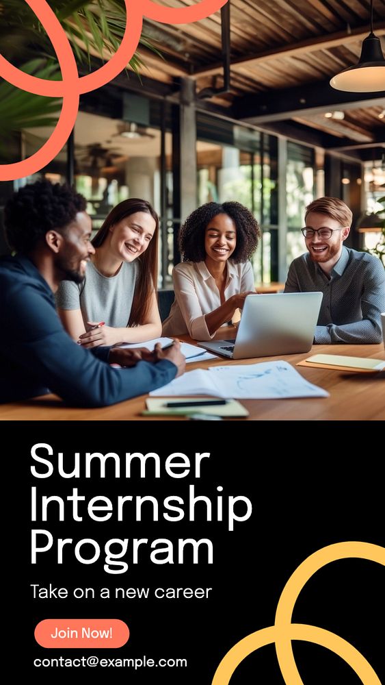 Summer Internship Facebook story template