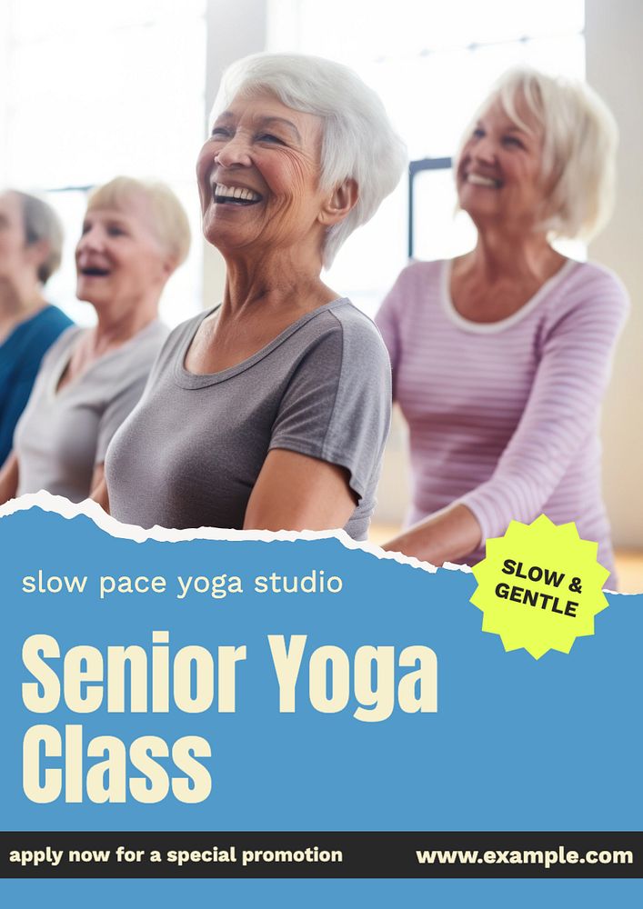 Yoga class poster template