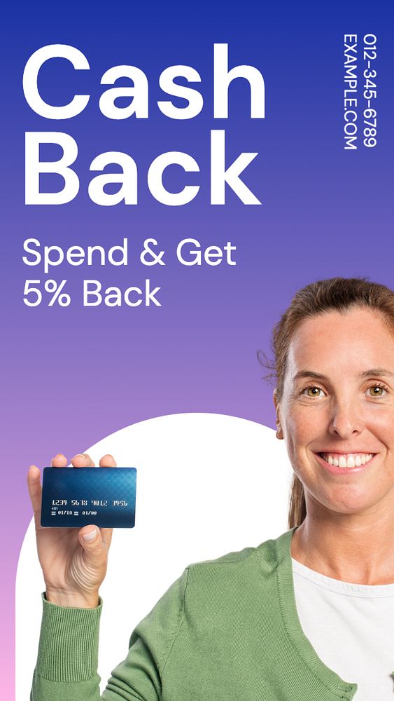 Credit card advertisement Facebook story template