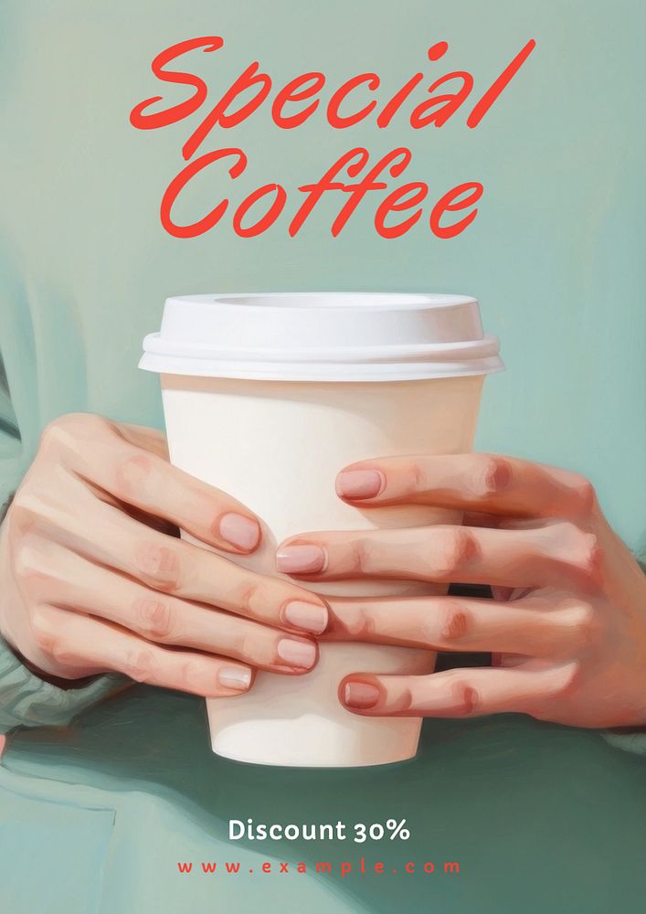 Special coffee poster template