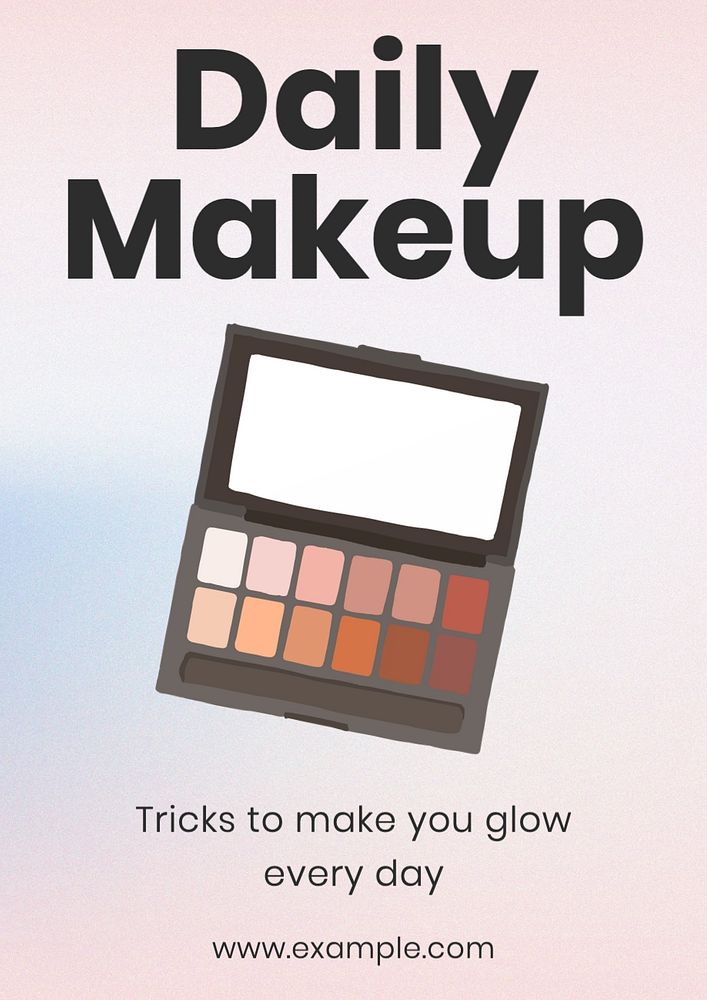 Daily makeup poster template