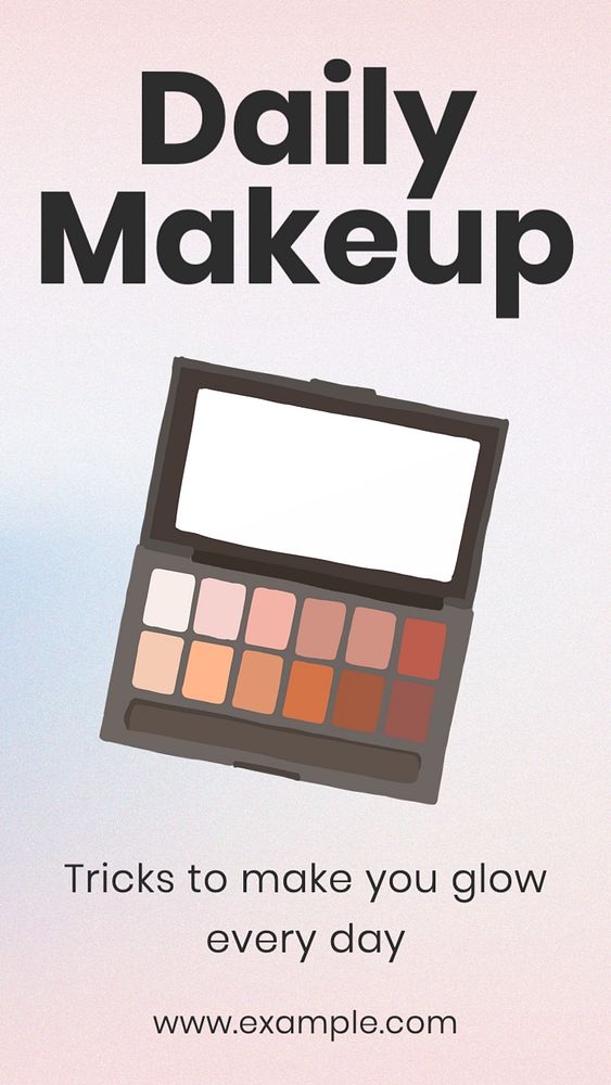 Daily makeup Facebook story template