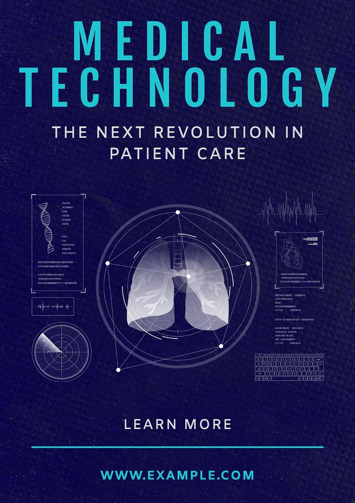 Medical technology poster template