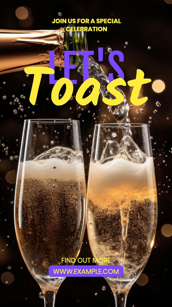 Let's toast Facebook story template