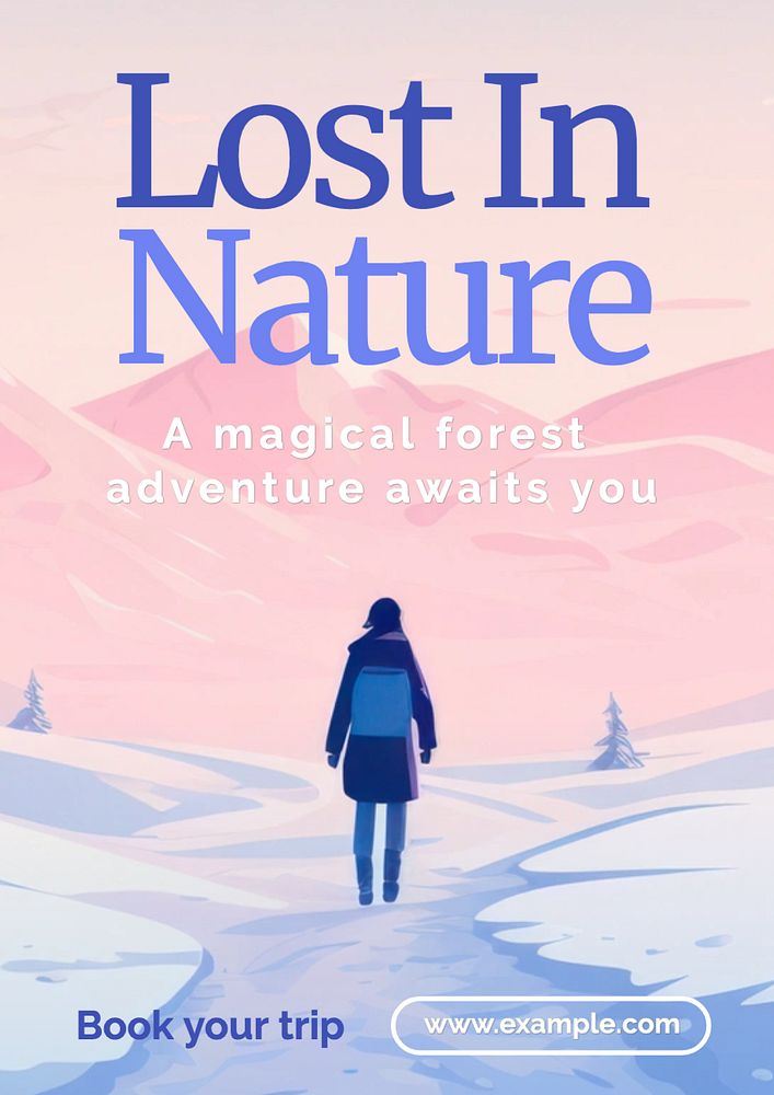 Lost in nature poster template