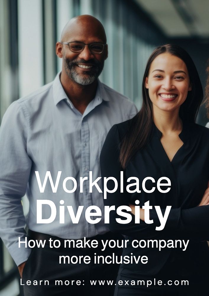 Workplace diversity poster template