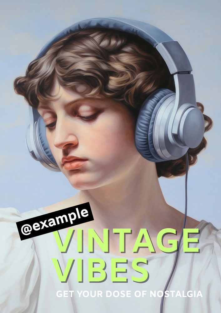 Vintage vibes poster template