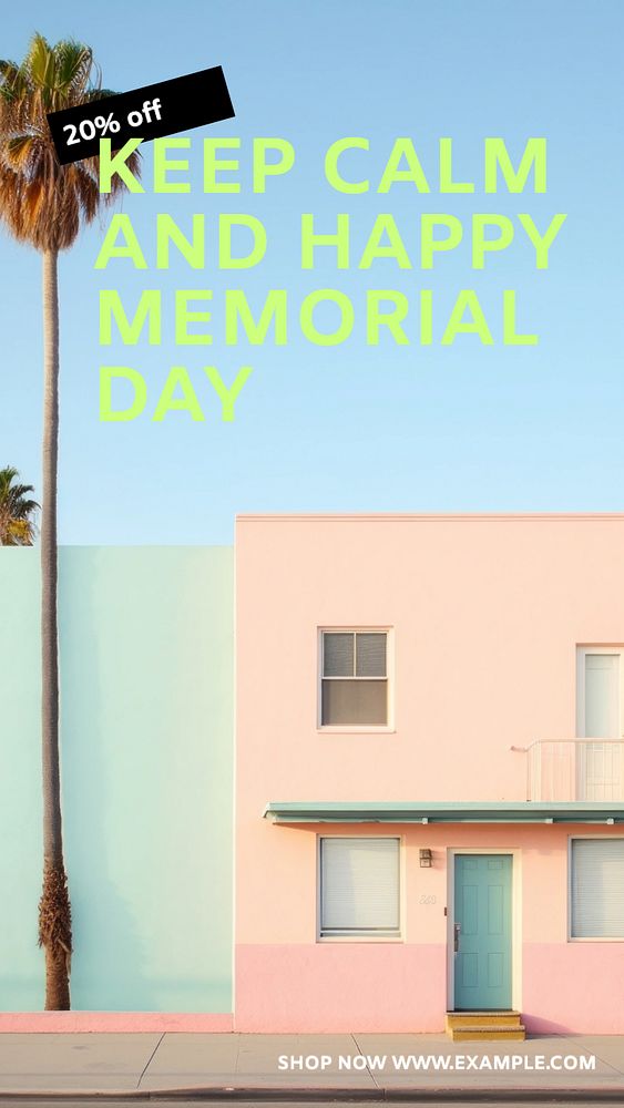 Memorial day sale Instagram story template