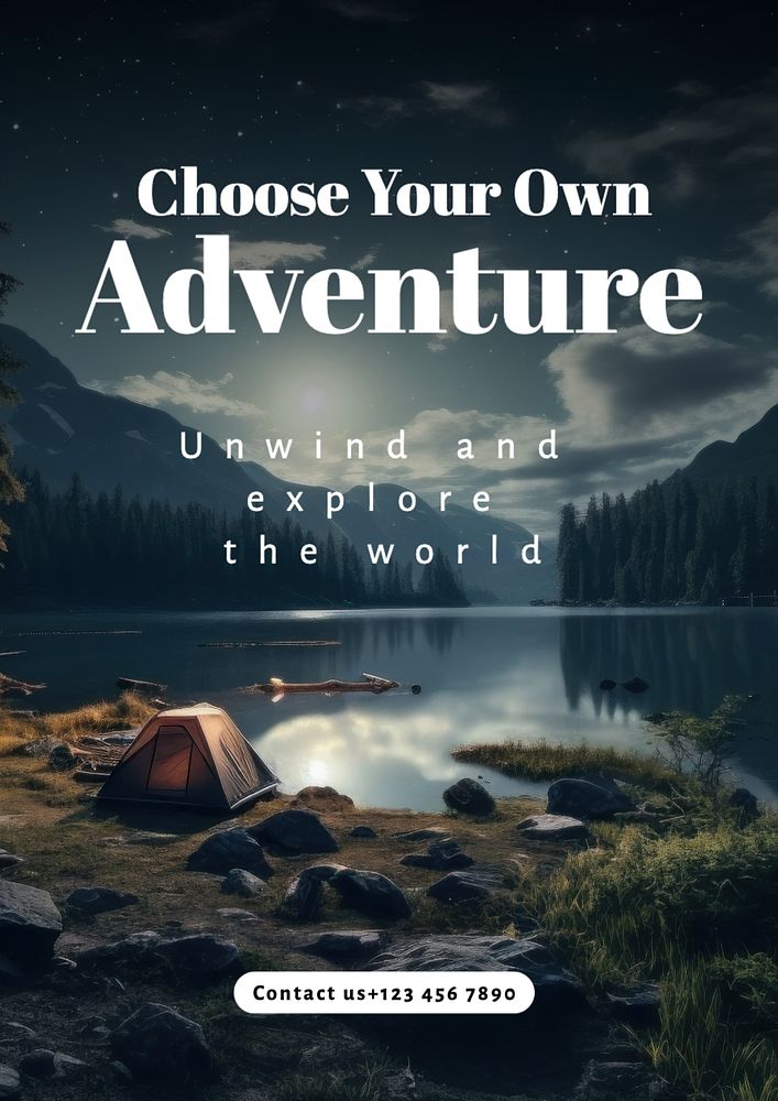 Explore & adventure poster template