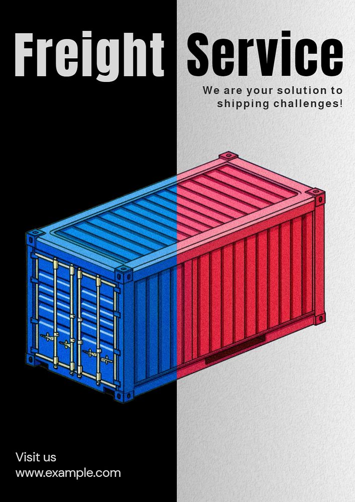 Freight shipping poster template