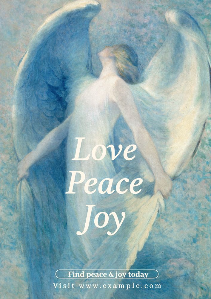 Love, peace & joy poster template