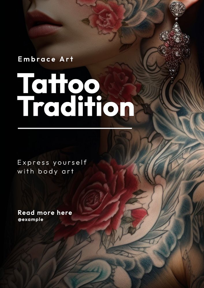 Tattoo poster template