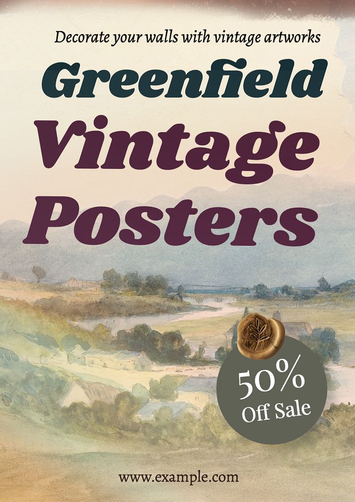 Vintage poster poster template