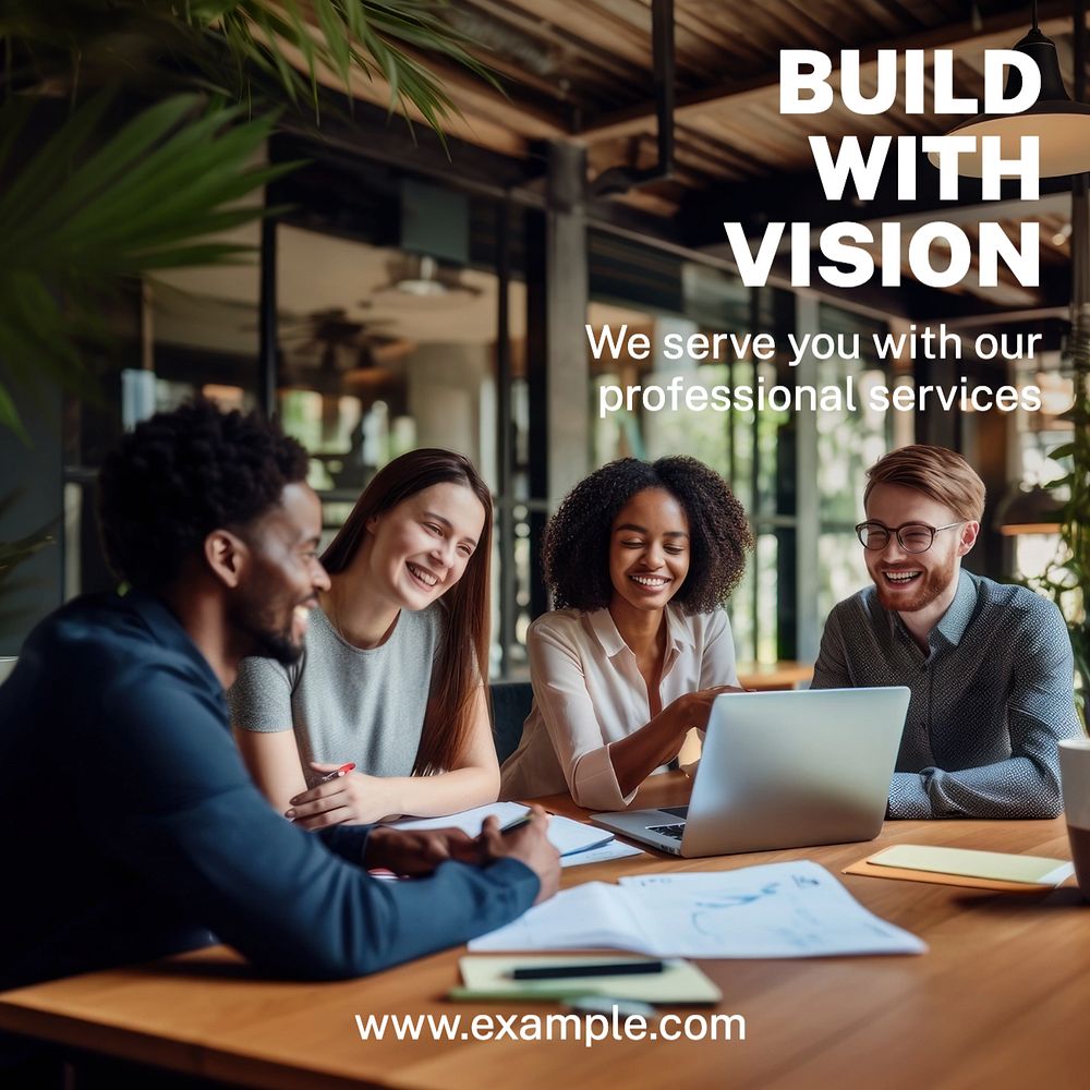 Company vision poster template