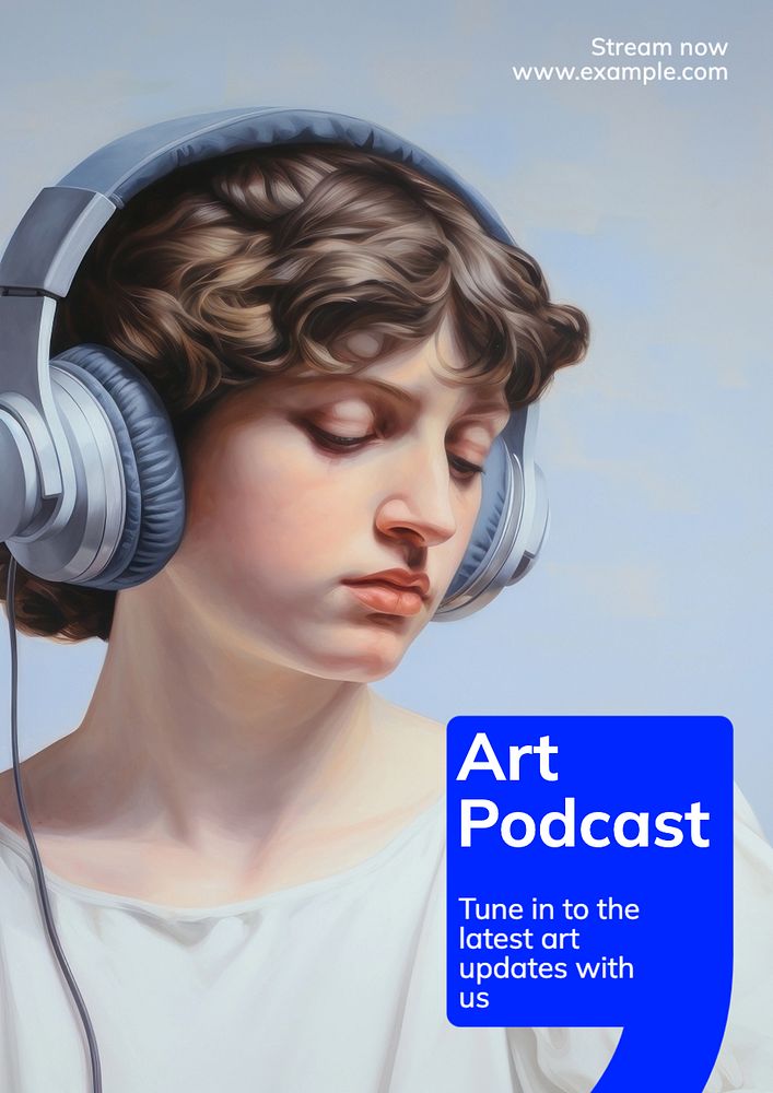 Art podcast poster template