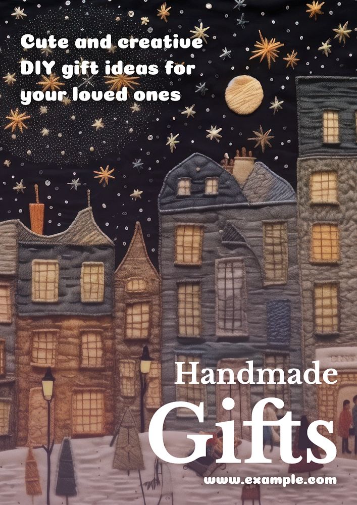 Handmade gift poster template