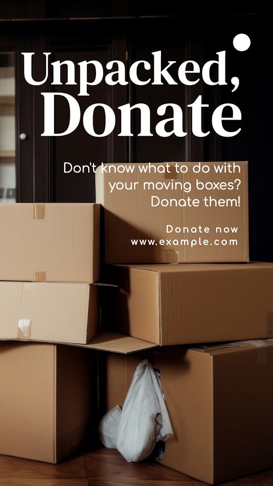 Unpacked, Donate Instagram story template