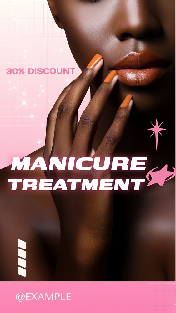 Manicure treatment Instagram story template