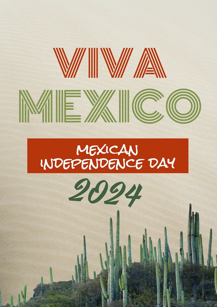 Mexican independence day poster template