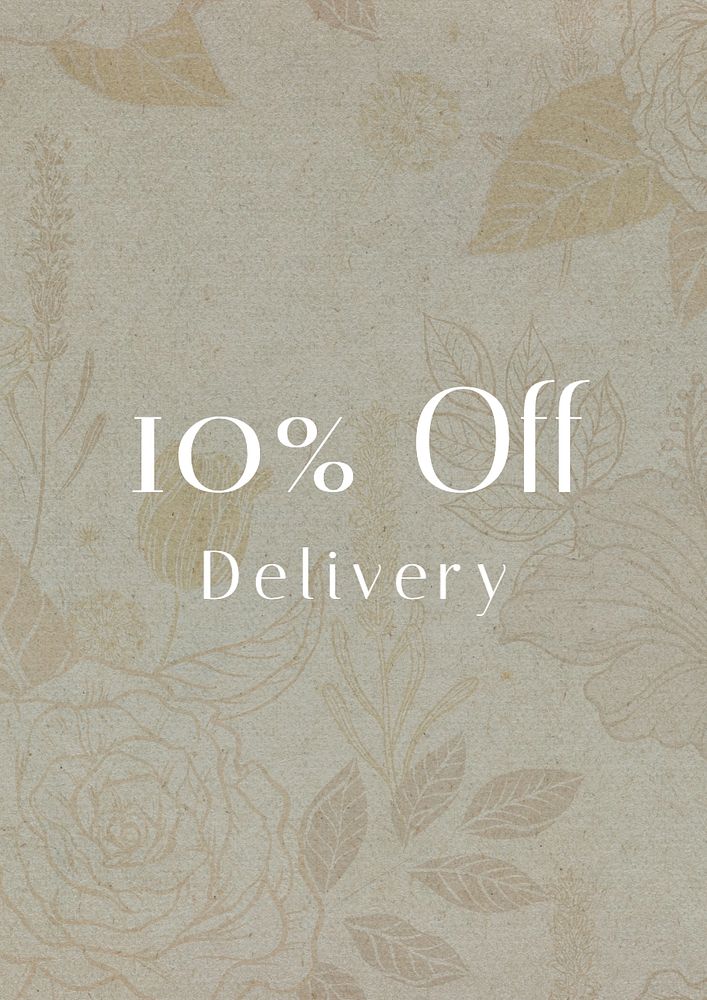 Delivery Discount poster template