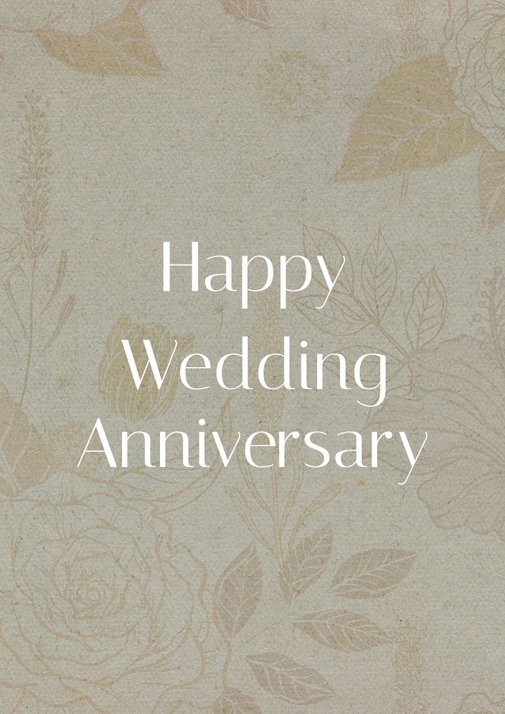 Happy wedding anniversary poster template